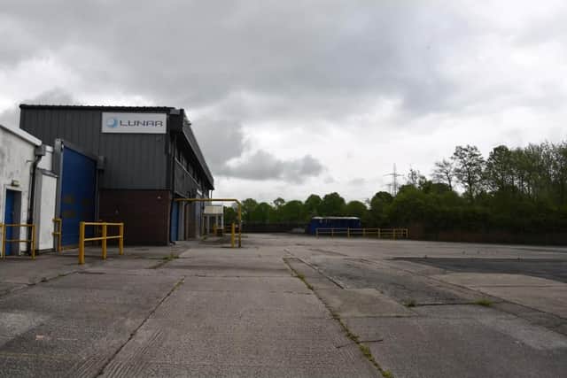 The former Lunar Caravans store yard in Lostock Hall will house the new ambulance hub.