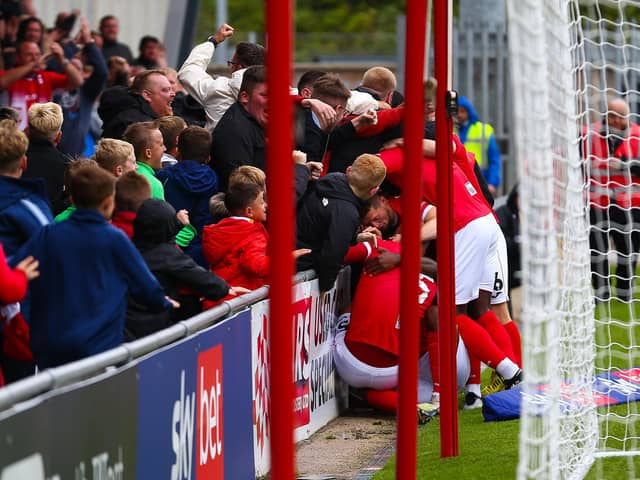 Morecambe boss Ged Brannan hopes they have something to celebrate over the Christmas and New Year schedule Picture: Jack Taylor