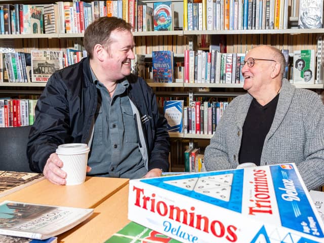 Leslie Eastham (left) has found friends at his local warm hub