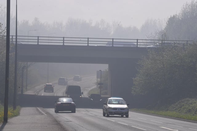 Motorists were warned to avoid the area - as far as the M6
