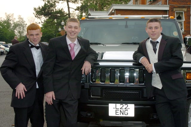 Arriving in style for the 2006 Fulwood High School and Arts College Prom are, from left, Tom Mills, Josh Cartman, and Lydon Hodgkiss
