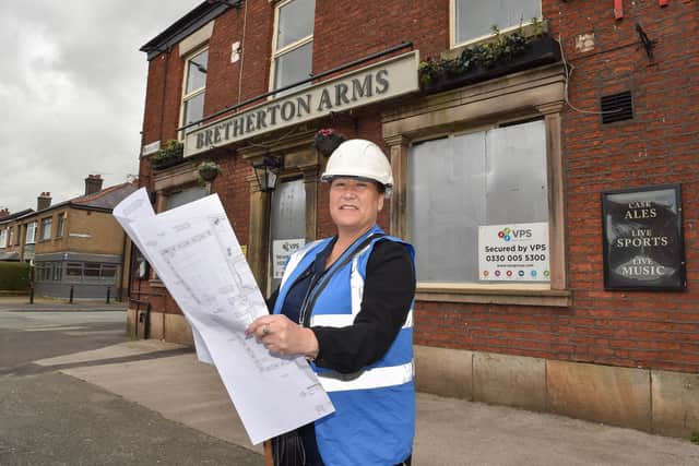 Tracy Duncan, area manager for Star Pubs and Bars outside the Bretherton Arms in Chorley which the company wants to revamp and reopen