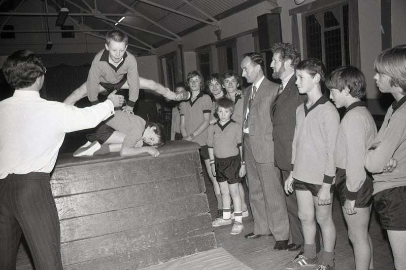 This bunch of lads are up in the air about a new gift for their club. The sports enthusiasts at 1st Preston St David's Boys' Brigade in Inkerman Street, Preston, received a gift of an agility mat from Preston North Rotary Club