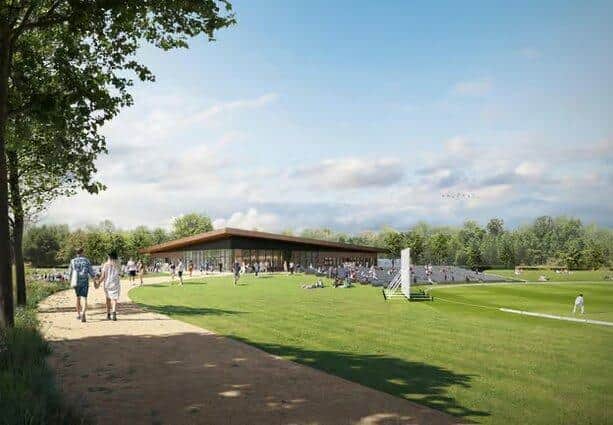 The pavillion at the new ground will host up to 50 non-sporting events a year, such as weddings, as well as others deemed to be of lesser impact