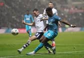 Alan Browne (left) and Tottenham Hotspur’s Ryan Sessegnon
