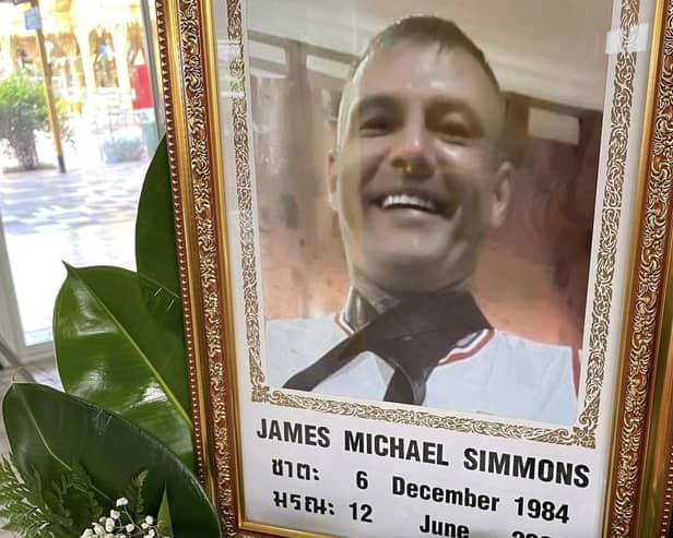 James Simmons, 39, passed away in Thailand. Father, Joey Blower, said: "[This picture was] 10 days old and he was happy, smiling and going to school to learn Thai. He was ready for a new chapter in his life"