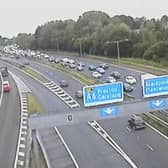 Congestion was building on the M55 eastbound as rush hour approached (Credit: National World)