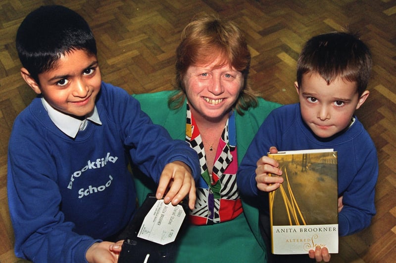 Brookfield County Primary school, Preston, presented £694 they had raised to Julie Gardner of Royal National Institute for Blind. The money will go towards talking books. In the picture with Julie are pupils Faizal Patel, aged nine, and Adam Masterson, six