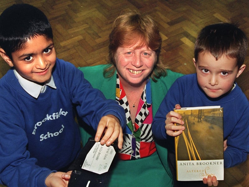 Brookfield County Primary school, Preston, presented £694 they had raised to Julie Gardner of Royal National Institute for Blind. The money will go towards talking books. In the picture with Julie are pupils Faizal Patel, aged nine, and Adam Masterson, six