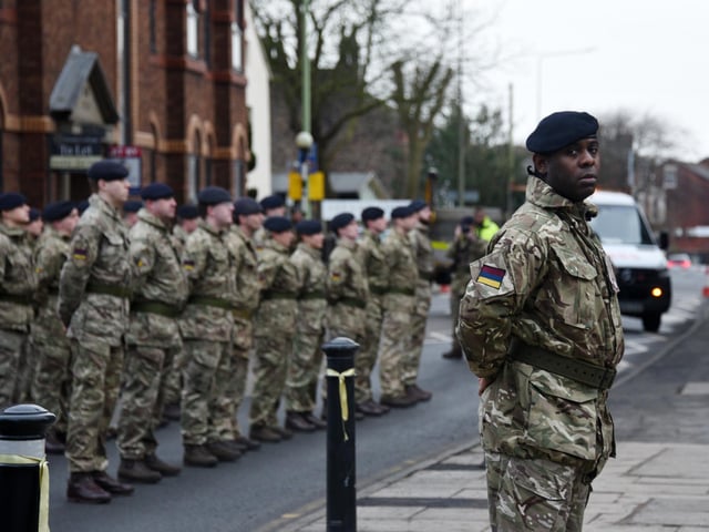 3 Medical Regiment stand to attention