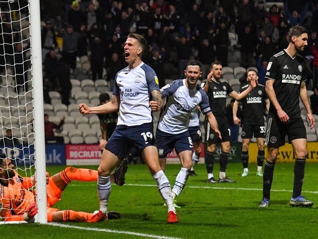 Emil Riis celebrates scoring late on to equalise against Sheffield United