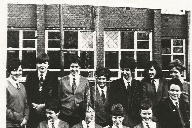 Elmslie Girls' School 1968
Left to right
Back row : Jane Preston, Louise Turner, Susan Harrison, Janice Stansfield, Gillian Bradley, Lauraine Cornwall Nash, Kay Longstaff
Front row : Jennifer Cooper, Carol Wilcock, Susan Latham, Norma Sharples, Carole Newton.

Submitted by Carol Newton