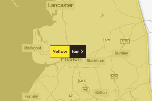 Gritters are scheduled to salt priority routes in Central and South Lancashire on December 9 (Credit: Met Office)