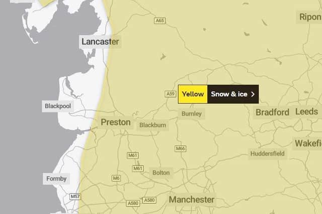 More snow set to hit Lancashire as new yellow weather warning issued by ...