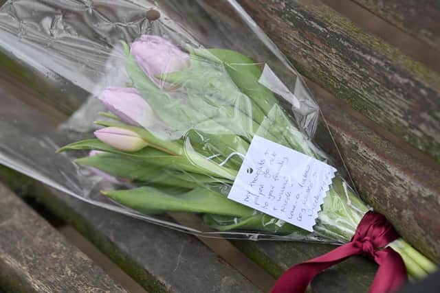 Flowers were found left on the bench where Nicola's phone was found, with a hand-written message: “My thoughts and prayers go out to your family and Willow. Love a fellow dog walker.”