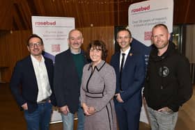 Photo caption (L-R James Cole, Panache Cruises, Martin Emmott, Rosebud, Cllr Phillippa Williamson, Cllr Aidy Riggott and Derry Green, Secret Garden Glamping)