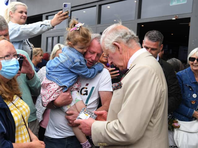 Photo Neil Cross;  Prince of Wales visit to Morecambe Winter Gardens