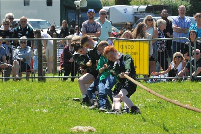 Young Farmers' tug of war contest.