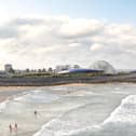 A CGI image of Eden Project Morecambe by Grimshaw Architects