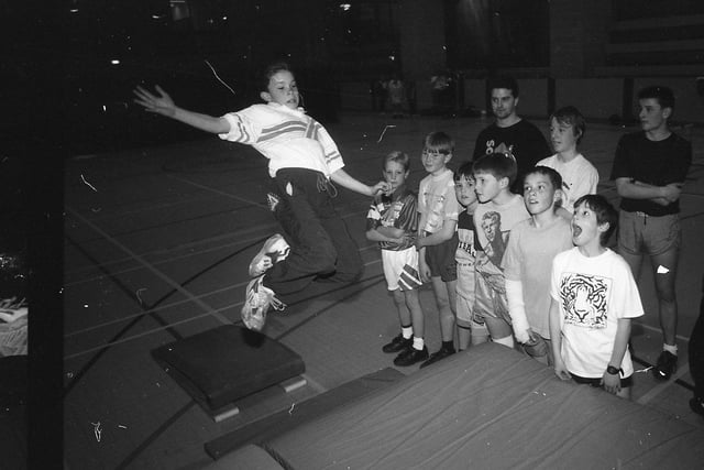 Young would-be sports stars joined in a special two-day event to promote athletics for children in Preston. The youngsters took part in the The Athletic Experience at the West View Leisure Centre. The scheme was the result of a link between the Preston Harriers Athletics Club and Preston Leisure. Pictured above Grant Omerod of Longton demonstrates the long jump