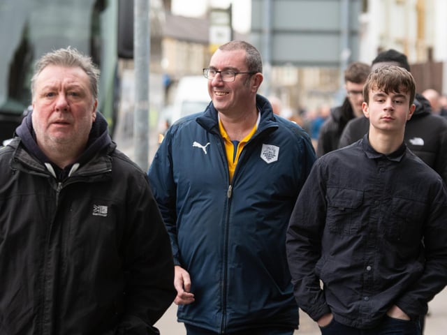 PNE fans before the game against Burnley