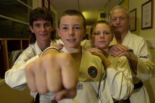 The Williams family, from left, mum Karen, Josh, 12, Gareth, 13 and dad Ken, who all have gained their blackbelts in Tae Kwon Do with the Northern Tae Kwon Do based in Penwortham, near Preston