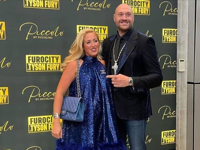 Paris and Tyson Fury at the launch of a new Furocity flavour in August, 2023. Credit: Paris Fury on Instagram