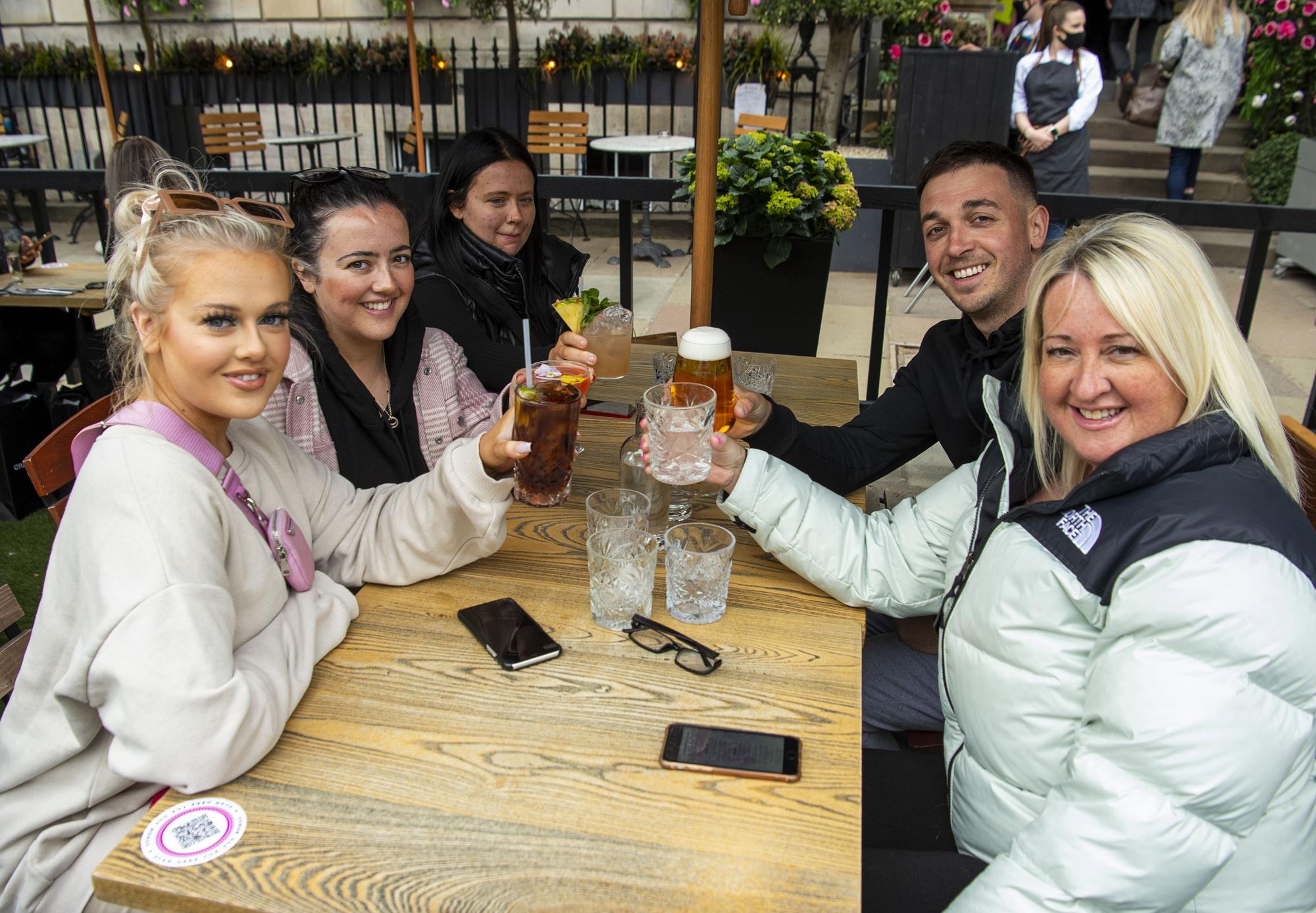 Enjoying a drink outside at the Tigerlily in George Street, Edinburgh. Photo by Lisa Ferguson