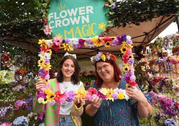 From left: Ella Forrest and Julie Berry from Flower Crown Magic