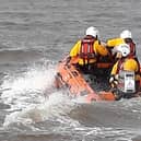 RNLI Morecambe's inshore lifeboat. Children from a Morecambe school will hand over a Games baton to RNLI crews so they can carry it out to sea on a journey around the county.