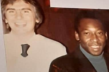 Graham Brandwood pictured with Pele in 1983.