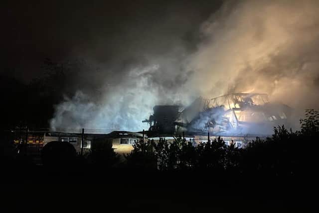 Six fire engines and an aerial ladder platform from Preston, Blackpool, Blackburn, Longridge and Bamber Bridge attended the fire