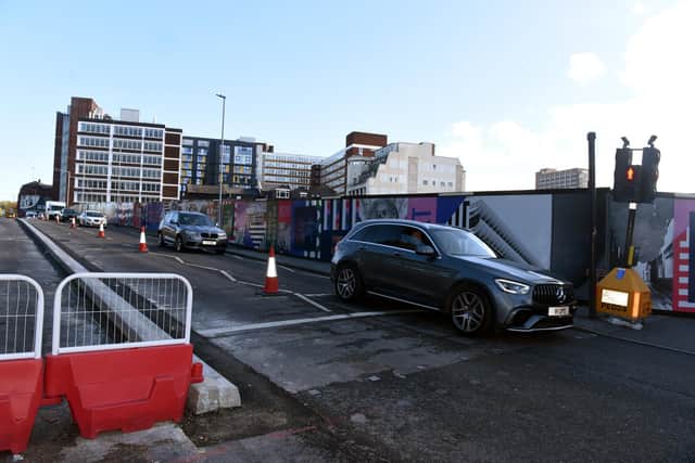 Photo Neil Cross; Progress has halted on the cinema complex on the site of the former Preston Market