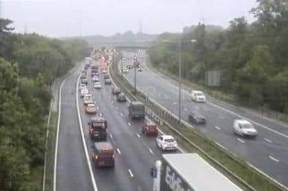 The crash has led to queuing traffic on the M6 northbound from J30 (M61 Interchange) to J31 A59 Preston New Road (Samlesbury) this morning (Thursday, May 26)