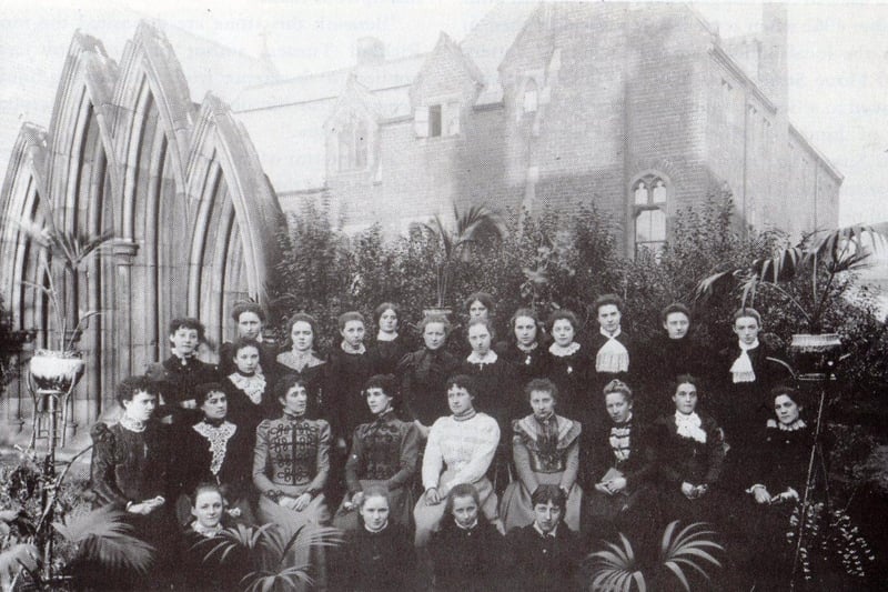 St. Walburge's Church Grounds c.1903. The remaining fragments of St Mary Magdalens hospital can be seen within the grounds of St. Walburge's Church.