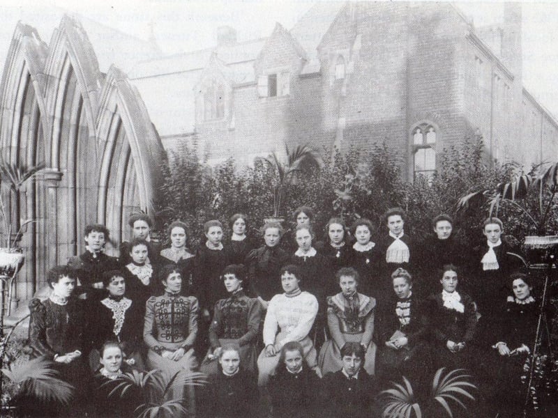St. Walburge's Church Grounds c.1903. The remaining fragments of St Mary Magdalens hospital can be seen within the grounds of St. Walburge's Church.