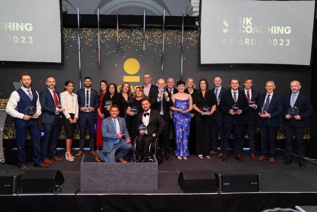 Last year’s UK Coaching Award’s winners on stage