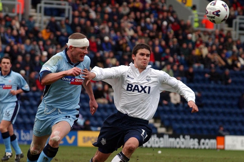 David Healy causes a few problems playing for Preston North End against Rotherham United at Deepdale