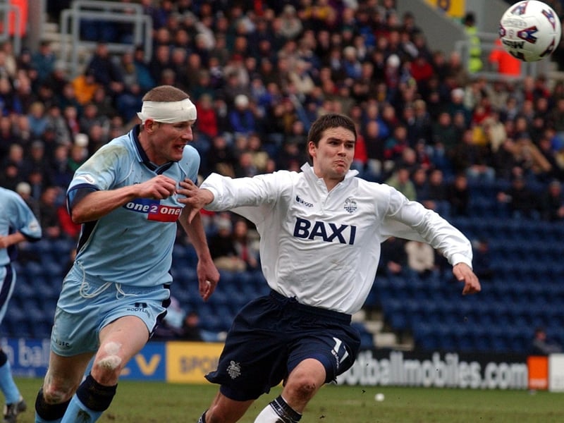 David Healy causes a few problems playing for Preston North End against Rotherham United at Deepdale