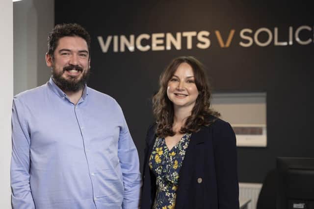Vincents' welfare specialist Abigail Cuffe with Oliver Banks, head of the Court of Protection team