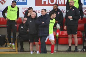 Morecambe boss Derek Adams has explained his comments on hoping any Morecambe takeover is completed within six months Picture: Ian Lyon