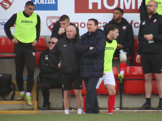 Morecambe boss Derek Adams has explained his comments on hoping any Morecambe takeover is completed within six months Picture: Ian Lyon
