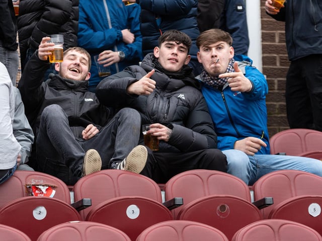 PNE fans before the game against Burnley