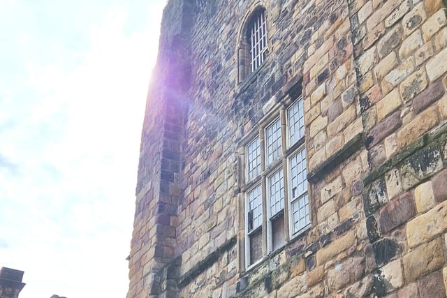 A section of one of the castle towers dating back to the 13th century