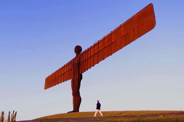 The Angel of the North statue stands at 20m tall - the same height at the proposed phone mast.