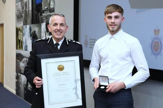 Mr Eckton was this week presented with the Public Bravery Award at the annual Chief Constable’s Commendations ceremony for what police described as “true courage in the face of adversity” during the raid in Fulwood on December 18, 2019