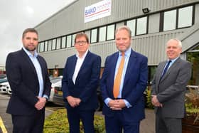 BAKO Ltd left to right, Ed Branch General Manager BAKO Wimbledon, Ian York Managing Director BAKO Preston, Mike Tully Group CEO, Paul Long Managing Director BAKO Durham