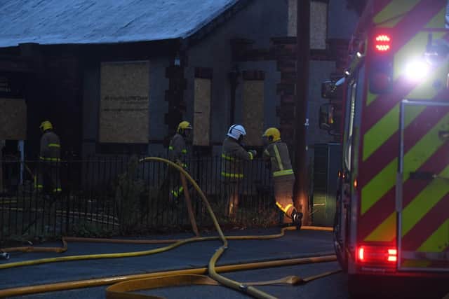 Emergency services are currently attending a fire at St David’s Church on Eldon Street.