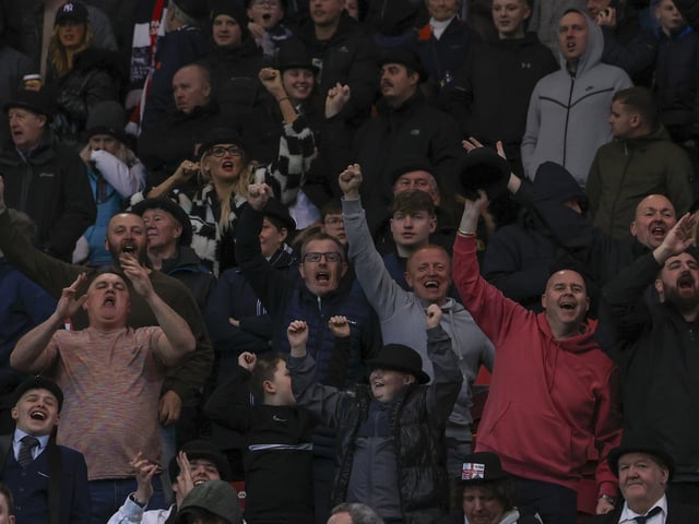 PNE fans at Middlesbrough