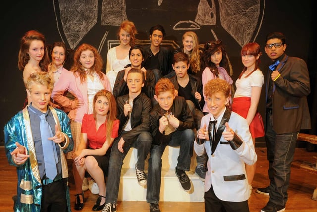 Grease is the word at Corpus Christi, Fulwood. Pictured are the leading cast members